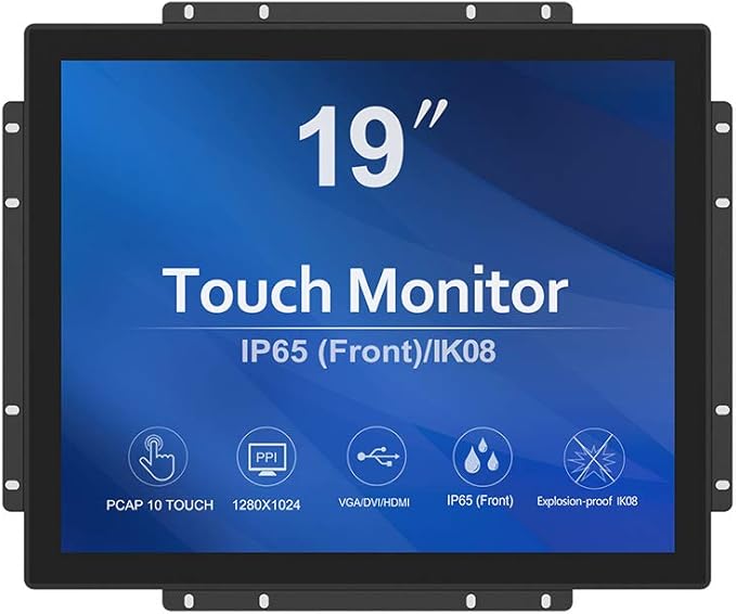 GreenTouch 19 inch Ultra Slim Touch Open Frame Monitor, HDMI/VGA/DVI Interface by GreenTouch