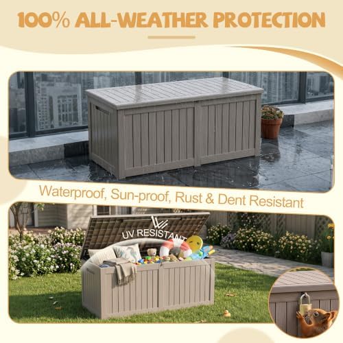 efu outdoor storage box waterproof 390 gal gen shown in use
