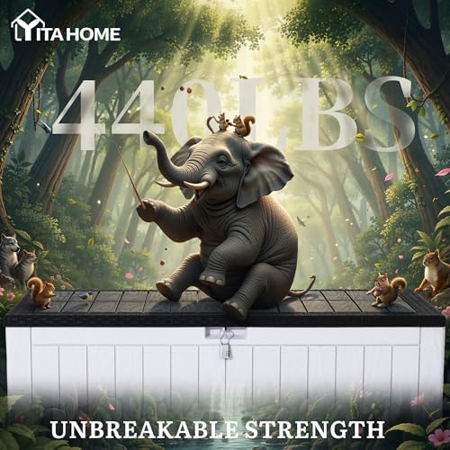 yitahome 134 gallon large deck box, package contents