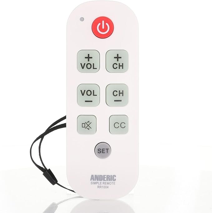 Anderic RR1004 Big Button TV Remote Control – Senior Friendly, Easy-to-use by Anderic