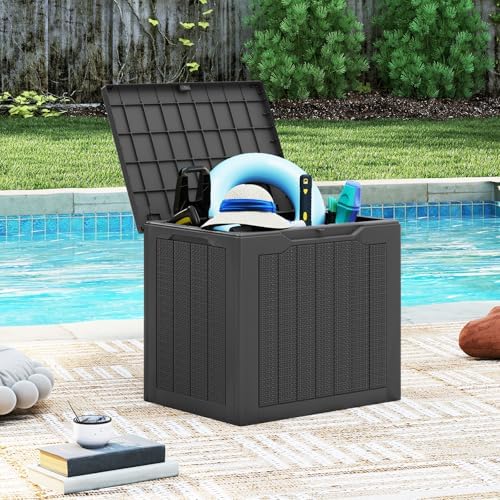 giantex 25 gallon outdoor storage box, patio deck, package contents