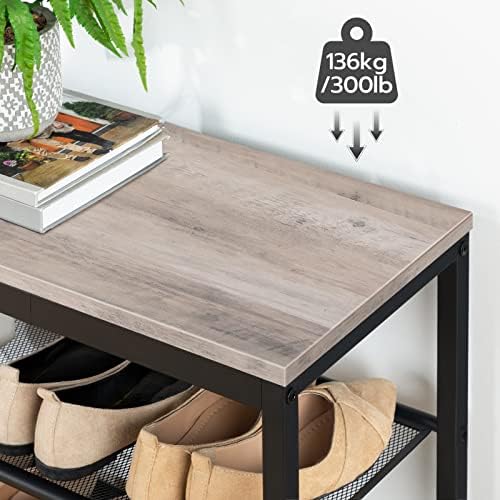 hoobro shoe bench, 3-tier shoe rack,industrial shoe organizer, package contents