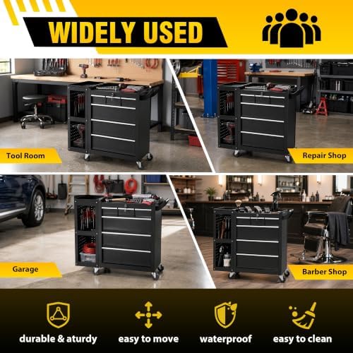 ldhthopi rolling tool chest, 6-drawers assembled tool box, front angle view