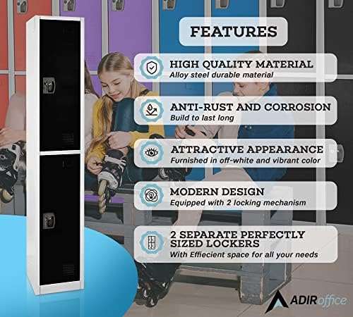 adiroffice large school locker with 2 doors 2, package contents