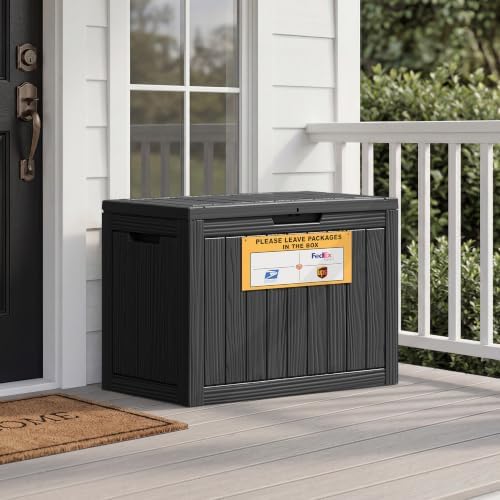 package delivery box for outside with sign 50, close-up detail