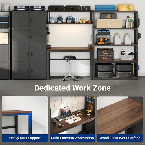 fleximounts 117" l modular garage storage cabinet with, close-up detail