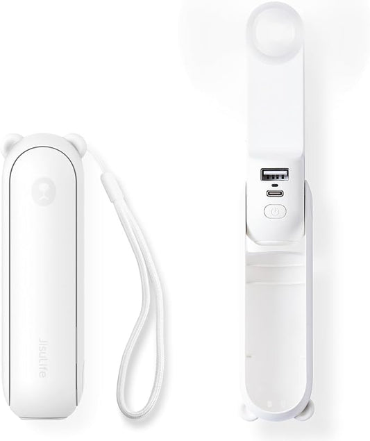 JISULIFE Handheld Mini Fan, 3 IN 1 USB Rechargeable Portable Fan by LivechillStaycool