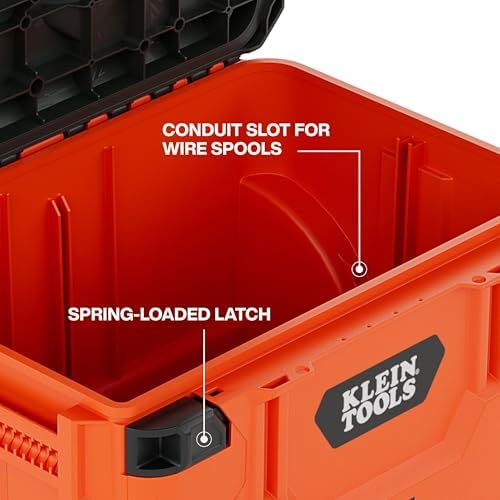 klein tools 54100mbx modbox rolling tool box, heavy, side view