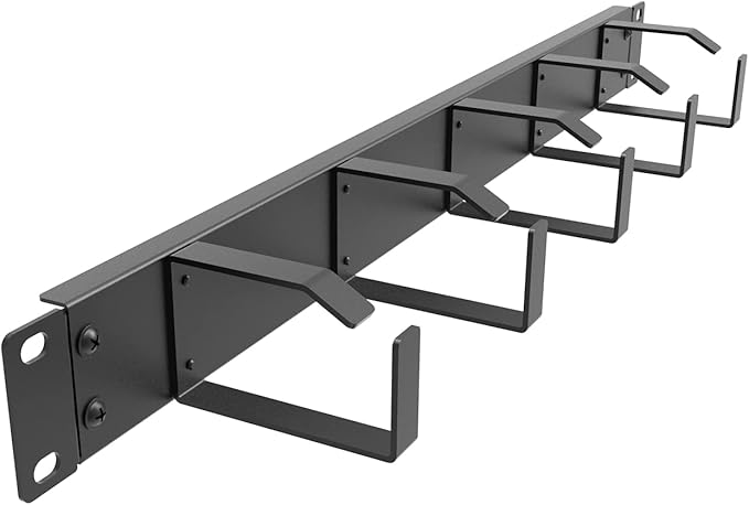 Jingchengmei 19-Inch 1U Metal Horizontal Rackmount Cable Manager by JINGCHENGMEI