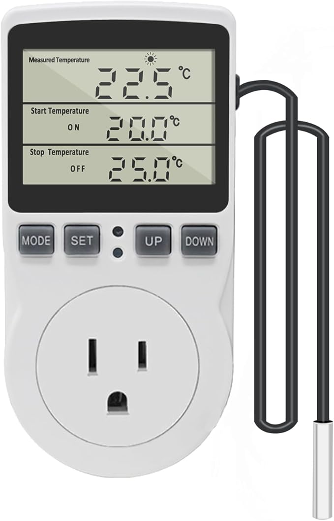 KETOTEK Digital Thermostat Outlet Plug Temperature Controller Outlet Socket by KETOTEK