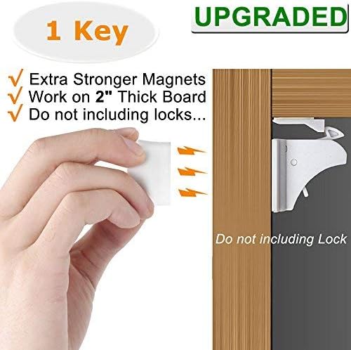 Vmaisi Magnetic Cabinet Locks Replacement Key 1 Pack