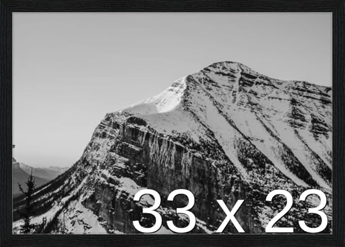 Frame It Easy 33 x 23 Black Grain Wood Frame by FrameItEasy