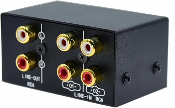 2 in 4 Out or 4 in 2 Out Audio Sound selector RCA Female Stereo Channel 2 by Arklove