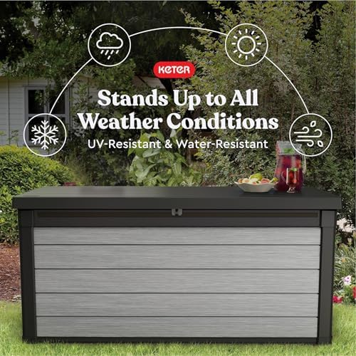 keter denali 150 gallon resin large deck box, package contents