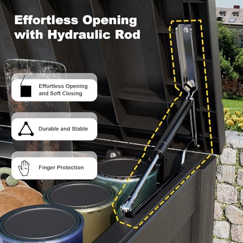 drato 180 gallon outdoor storage box, large waterproof, close-up detail