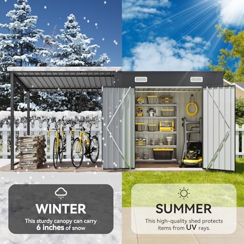 aoxun 6x4ft outdoor storage shed & hardtop gazebo on a desk or shelf