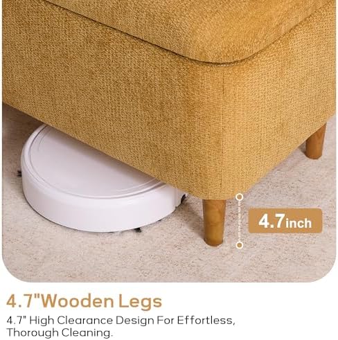 39.4" ottoman with storage upholstered storage bench for on a desk or shelf