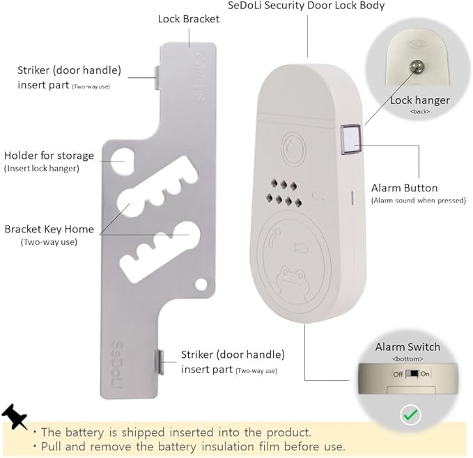CGPLUS Security Door Stopper Alarm SEDOLI 100DB Siren - Image 8
