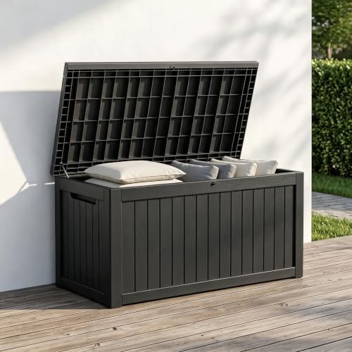 201 gallon large resin outdoor storage box, waterproof, package contents