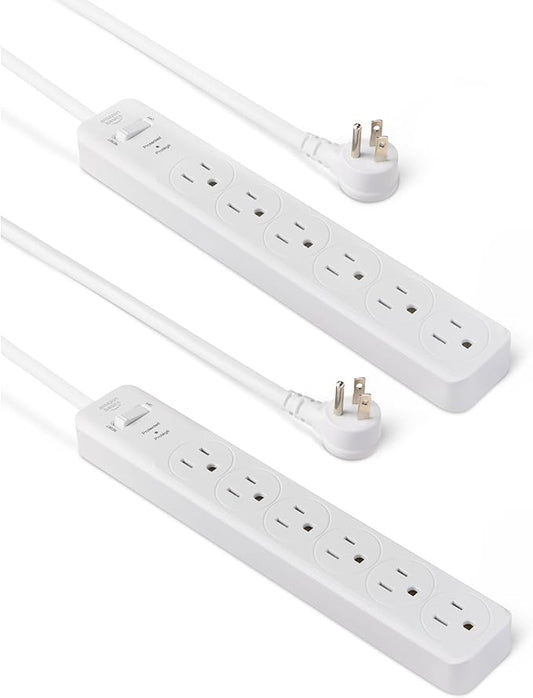 Amazon Basics Rectangle 6-Outlet, 600 Joule Surge Protector Power Strip by AmazonBasics