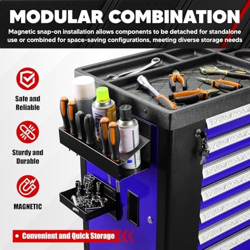 c&t 4-piece magnetic toolbox shelf, tray and holder, package contents