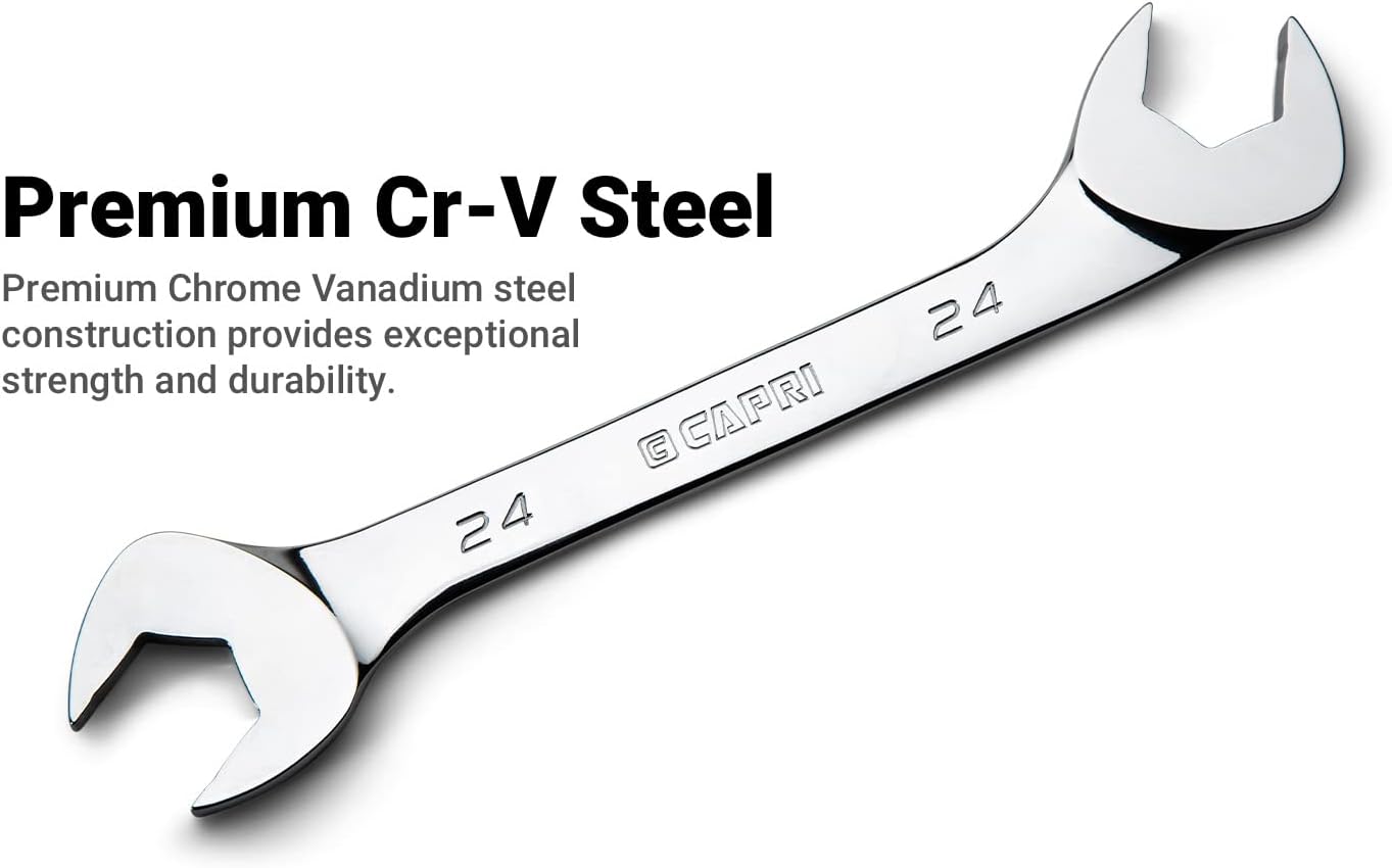 Capri Tools 19 mm Angle Open End Wrench, 30° and 60° angles, Metric