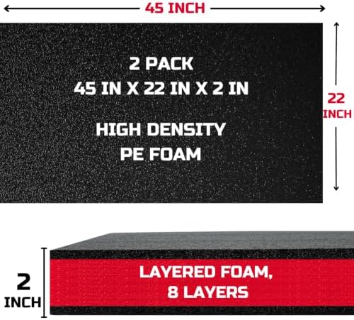 onreva tool box foam organizer 45x22x2 inch 2pack shown in use