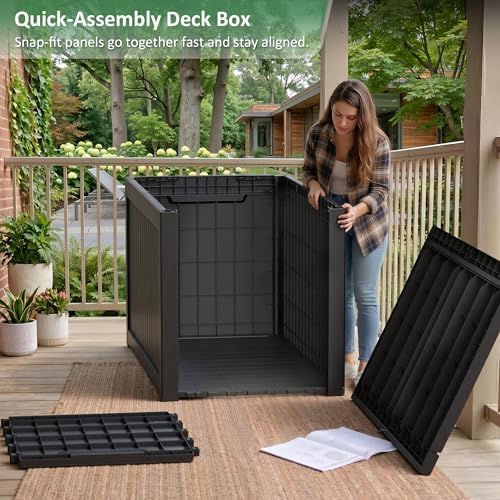 patiozen 310 gallon deck box lockable waterproof uv, view 9