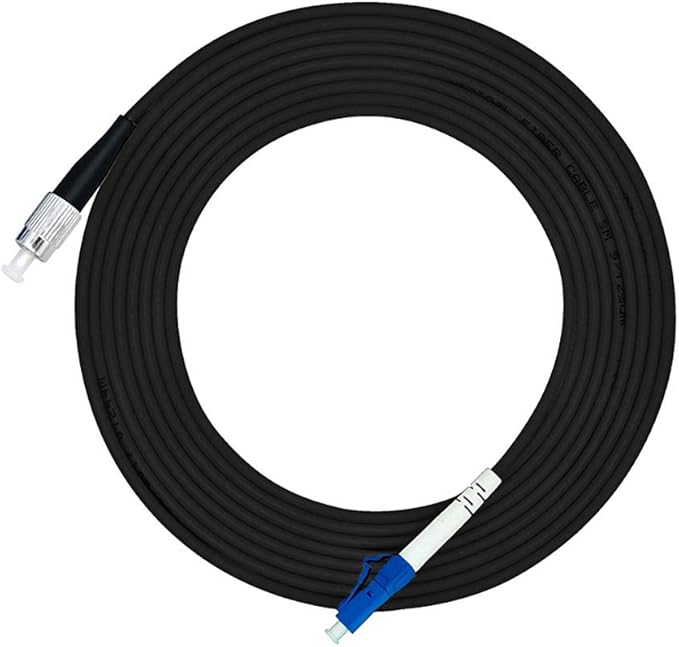 Jeirdus 100M LC to FC Outdoor Armored Simplex SM Fiber Optic Cable Jumper by Jeirdus