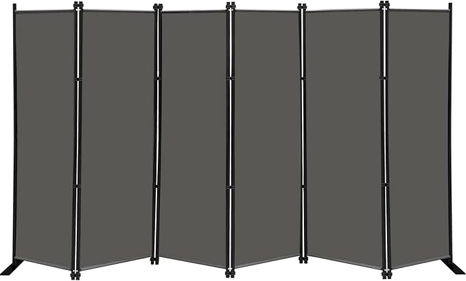 MAYOLIAH 6 Panel Folding Privacy Screen 9ft Wide, 6ft Tall Partition Room by MayoliahHome