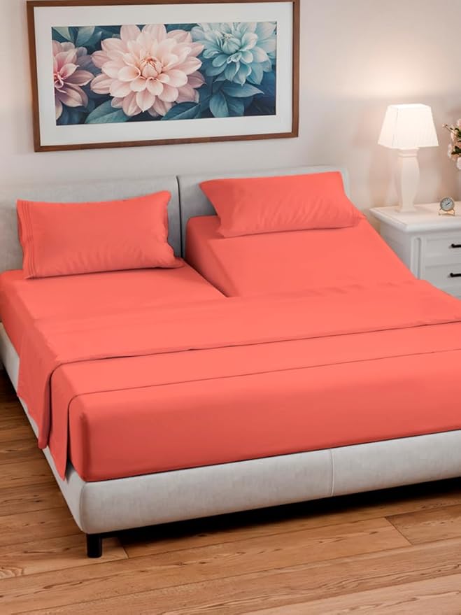 Split Head King Sheet Set – 4 Piece Flex Split Top King Sheets - Image 2