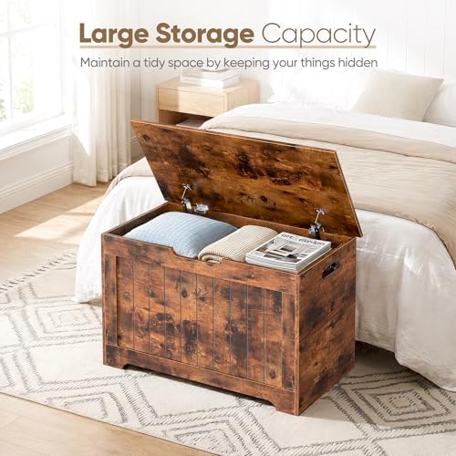 super deal storage chest, 30 inches chest box, side view