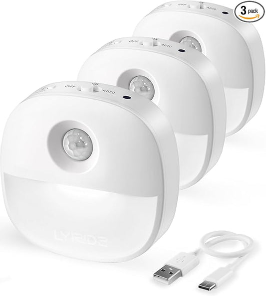 Lyridz Rechargeable Night Light, Motion Sensor Battery Nightlights, Mini by LYRIDZ