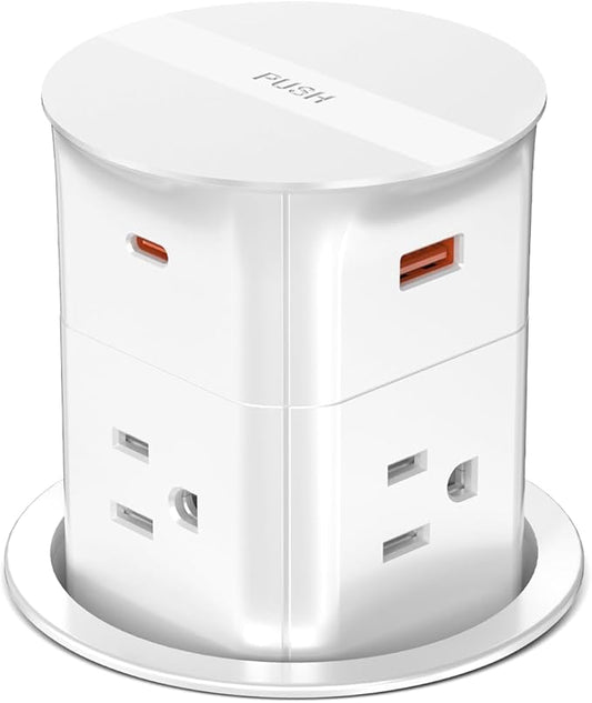 Pop Up Outlet for Countertop, Recessed Power Strip, Power Grommet 3.15 inch by Jgstkcity