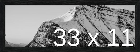 Frame It Easy 33 x 11 Black Grain Wood Frame by FrameItEasy