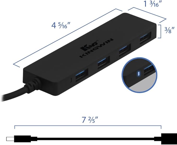 Kingwin USB Hub 4 Port USB 3.0 Data Hub - Image 9