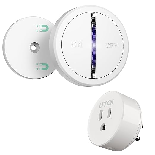 UTOI Wireless Remote Control Outlet Plug, 15A Remote Outlet Switch, 656ft Long by UTOI