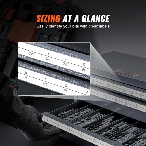 vevor drill bit dispenser cabinet, three-drawer drill bit, package contents