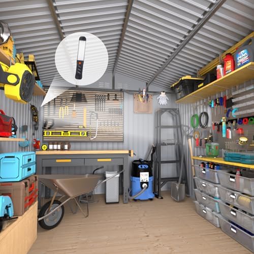 8 ft outdoor storage shed, metal garden shed, front angle view