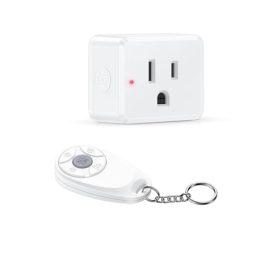 Thinkbee Remote Control Outlet, 15A /1500W 300ft RF Range Wireless Light Switch by Thinkbee
