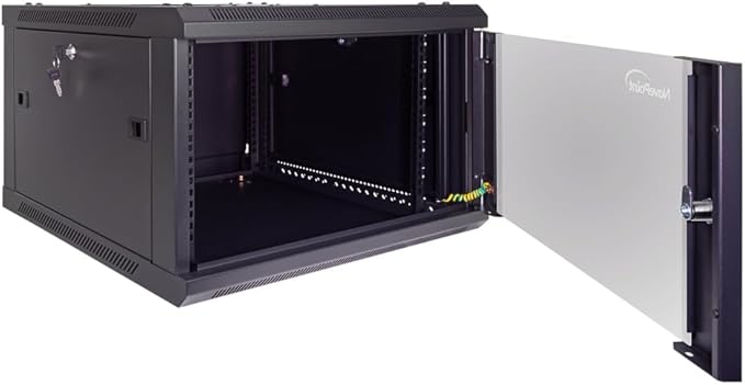 NavePoint 6U Server Cabinet Wall Mount Rack Enclosure Includes 2 Fans, Locking - Image 4