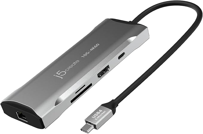 j5create Laptop Docking Station, 4K60Hz HDMI, USB-C 10Gbps, 2 USB-A 10Gbps by j5create