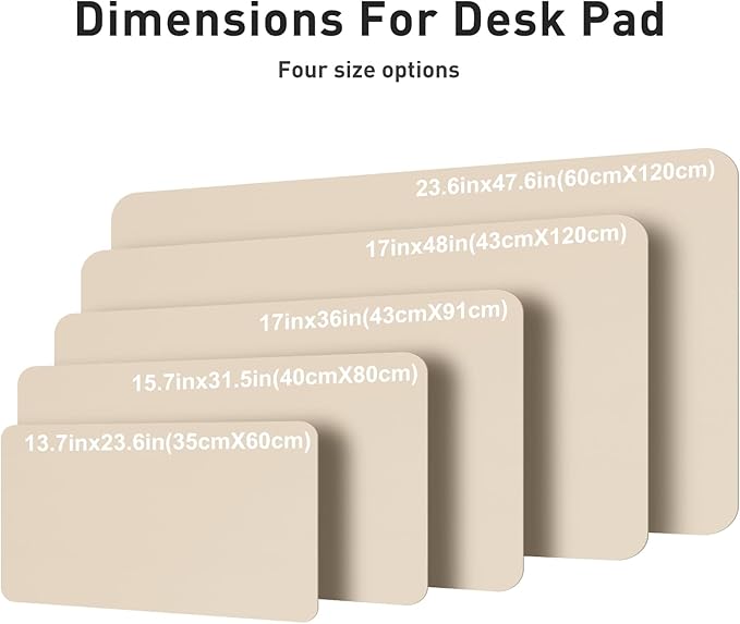 Aothia Faux Leather Desk Mat – Large Mouse Pad, Non-Slip PU Leather Blotter - Image 5
