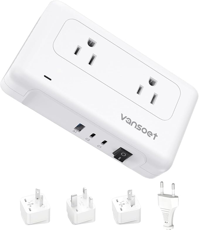 vansoet 220V to 110V Converter for European Travel, Voltage Converter US to by vansoet
