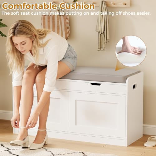2-tier storage bench, 39.4" wide shoe bench with on a desk or shelf