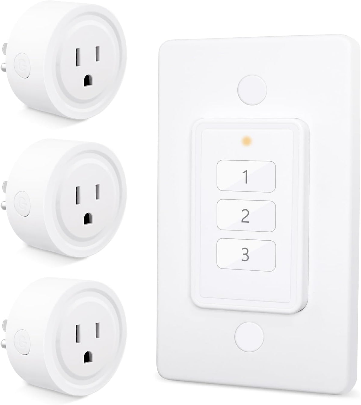 LoraTap 656ft Wireless Wall-Switch: Remote Control Outlet 3 Pack — Lights &