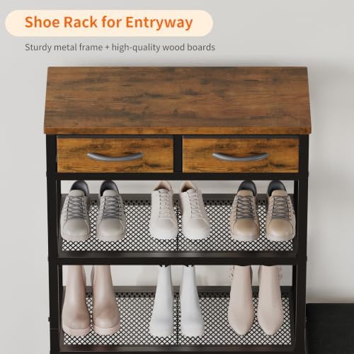 shoe rack bench shoe rack for entryway, cushioned on a desk or shelf