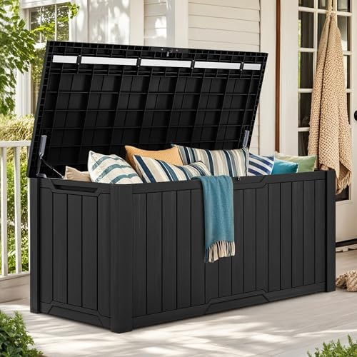 yitahome xxl 240 gallon large outdoor storage deck on a desk or shelf