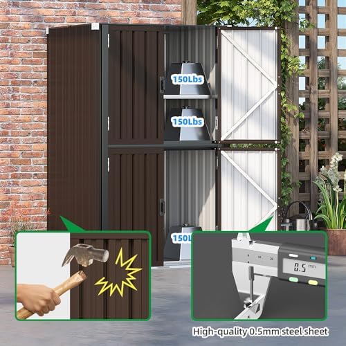 aecojoy outdoor storage cabinet waterproof, 70'' large vertical, package contents