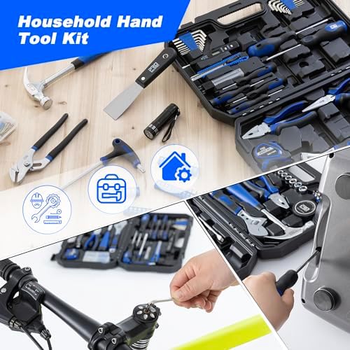 prostormer 229-piece household tool set, basic home tool on a desk or shelf